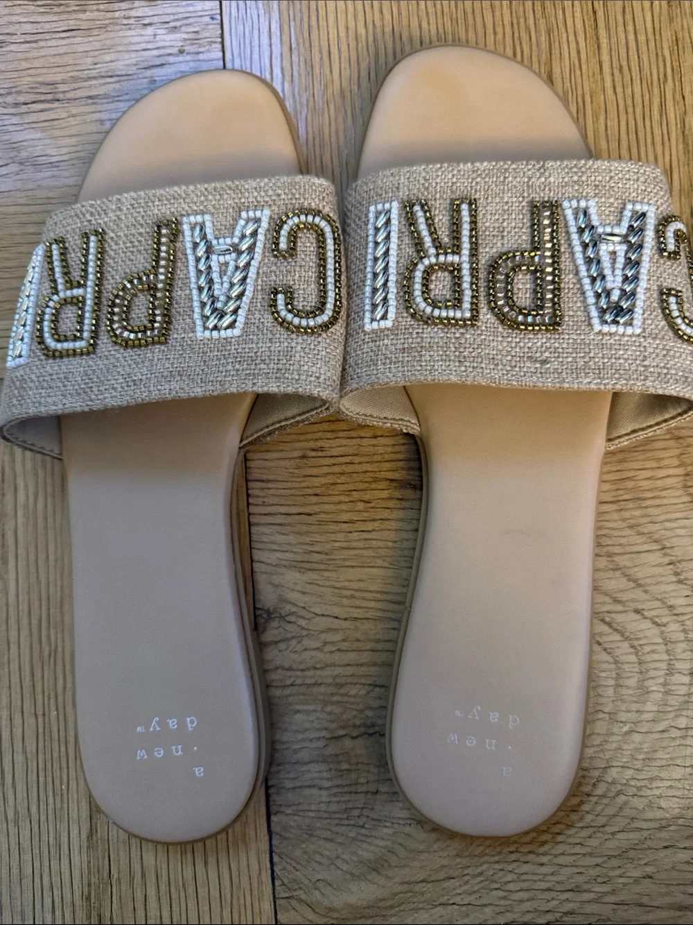 A New Day Beaded Slip On Sandals